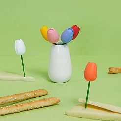 Fourchettes à apéritif en forme de tulipe