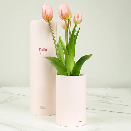 Tulipes artificielles réalistes au parfum floral