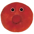 Peluche d'un globule rouge