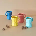 Set de tasses à café en forme de cafetière