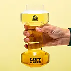 Verre à bière en forme d'haltère