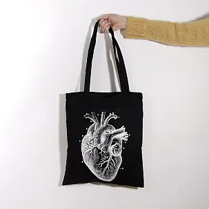 Tote bag avec un cœur anatomique