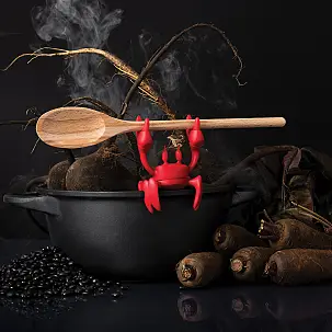 Porte-cuillère en forme de crabe pour cuillères de cuisine