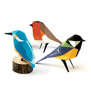 Figures en papier 3D en forme d’oiseaux Plego