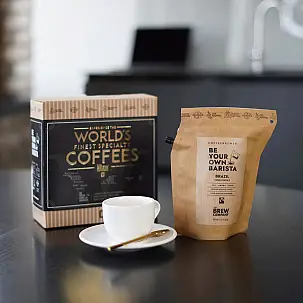 Coffret cadeau contenant les 7 meilleurs cafés du monde