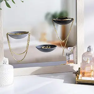 Set de 3 organiseurs de bijoux adhésifs pour le miroir