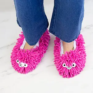 Chaussons lamas avale-poussière