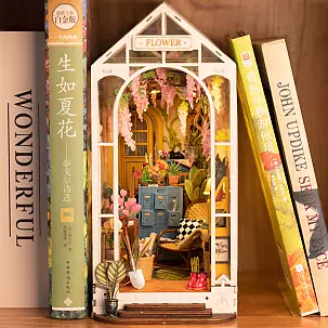 Book Nook : Kit de construction de serre-livres en bois 3D