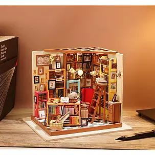 Modèle de bibliothèque miniature à construire soi-même