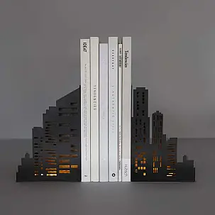 Original Skyline bookend with light 