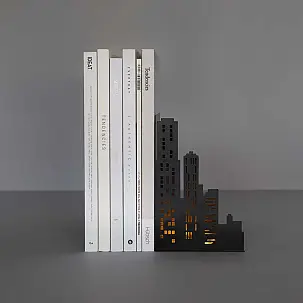 Serre-livres original avec lumière City Lights