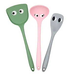 Set de 3 spatules de cuisine avec yeux