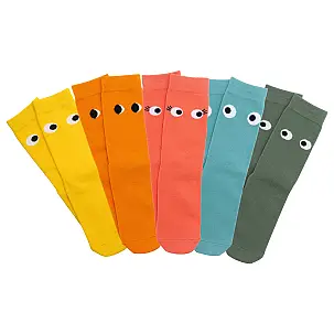 Lot de 5 chaussettes originales avec des petits yeux