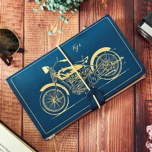 Carnet de voyage au design motard