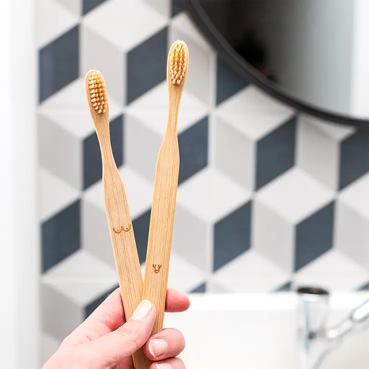 Set de 2 brosses à dents en bambou