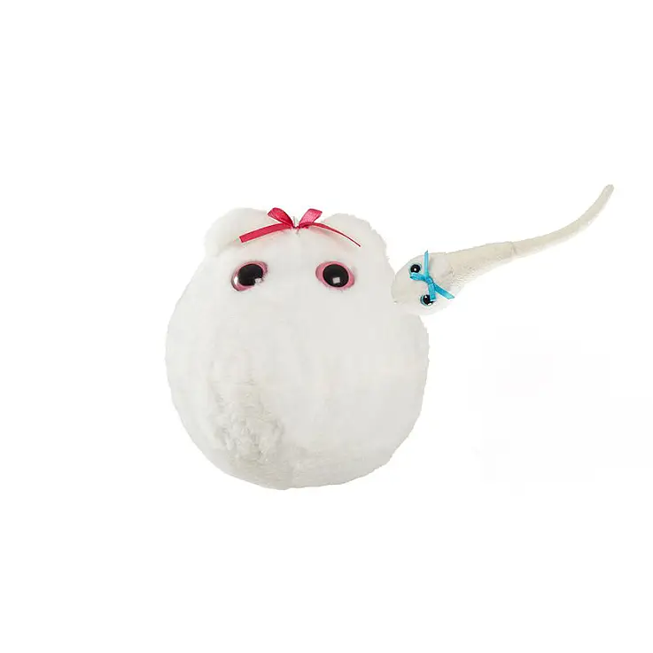 Oeuf original en peluche avec mini-spermatozoïdes