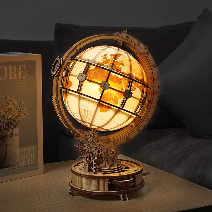 Construit un globe avec de la lumière