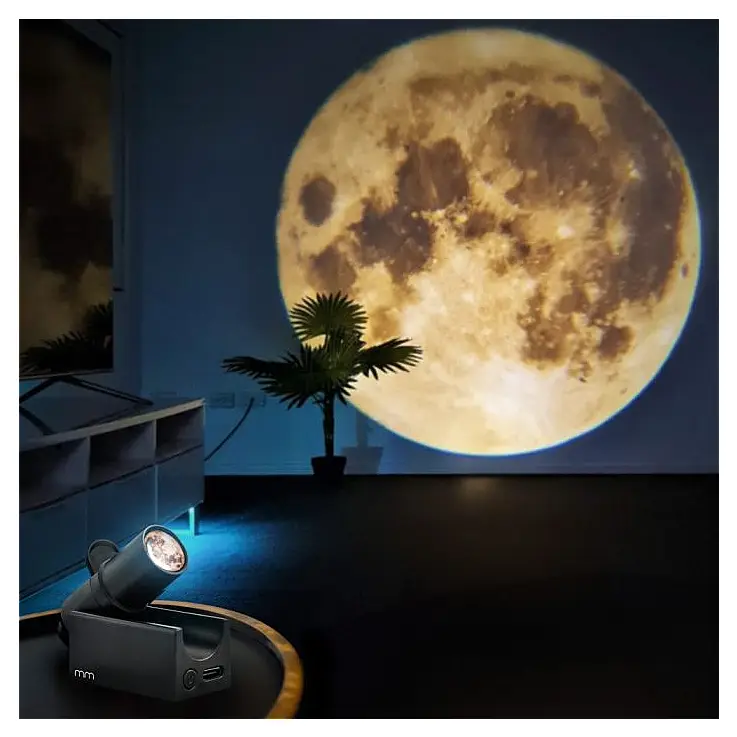 Mini-projecteur de la lune et de la planète Terre