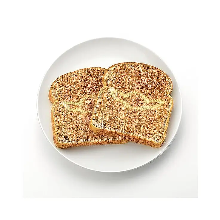 La silhouette de Grogu est imprimée sur le toast.