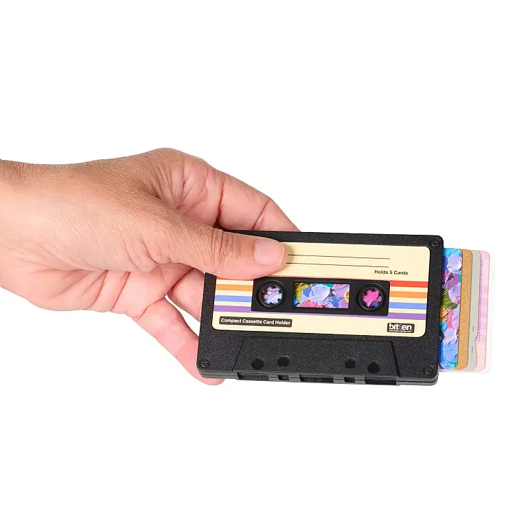 Porte-cartes original en forme de cassette